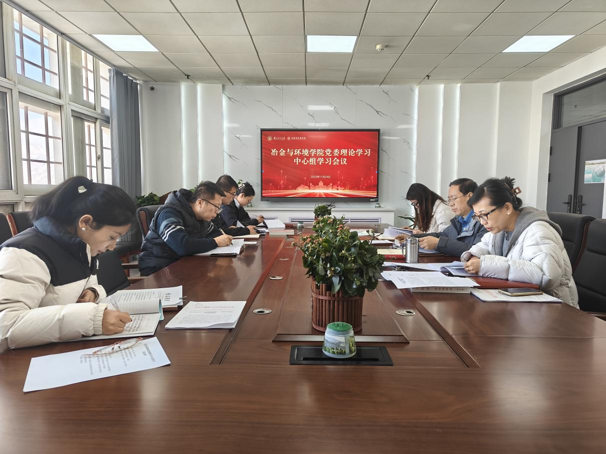 冶金与环境学院党委召开理论学习中心组学习会专题学习党的二十届四中全会精神